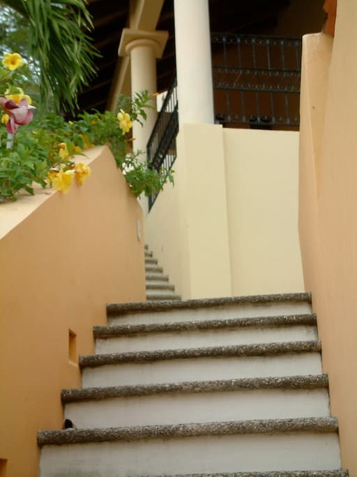 walk up to villa