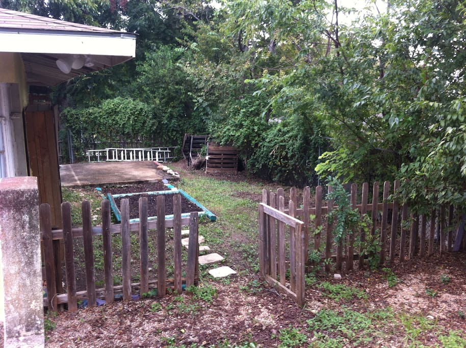Check out the garden and backyard for quiet time!