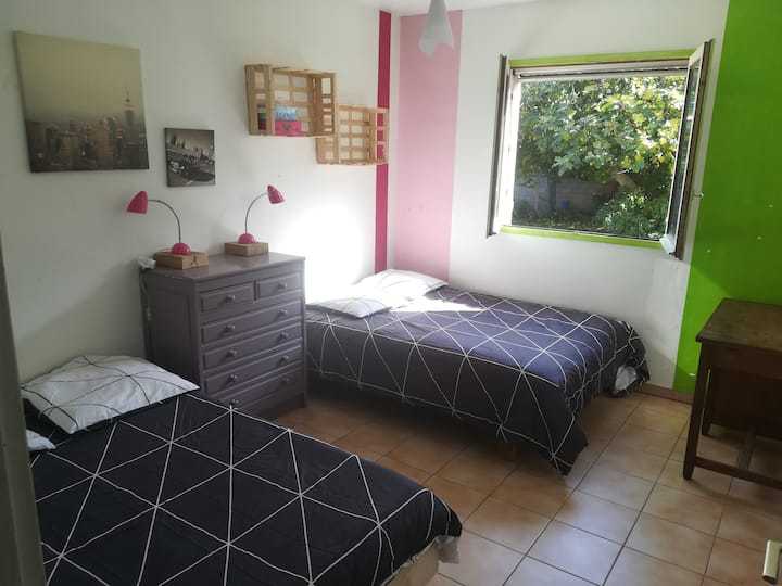 Gauche : matelas 140x190 Dunlopillo, 16 cm 100% Latex Biportance
Droite :  matelas 140x190 Simmons "Ciel de Lune", 24 cm 100% ressorts ensachés