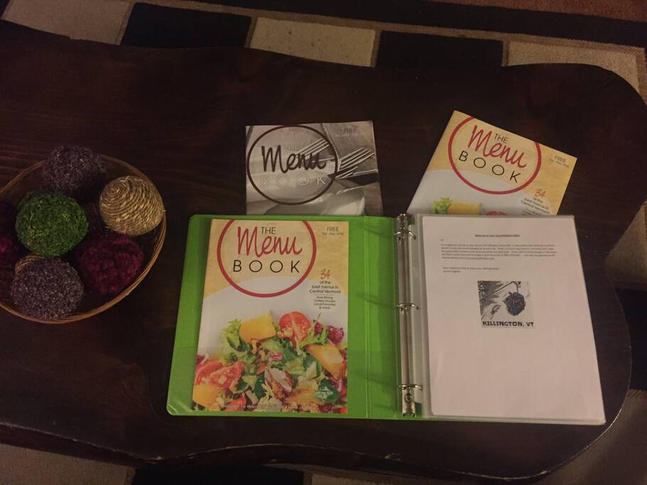 The Welcome Guidebook is located on the kitchen table with a guide to local restaurants as well as FAQ you may have during your stay.