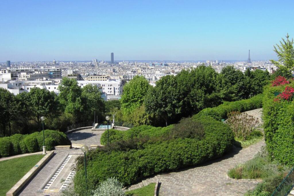 Vue de Paris du Parc de Belleville