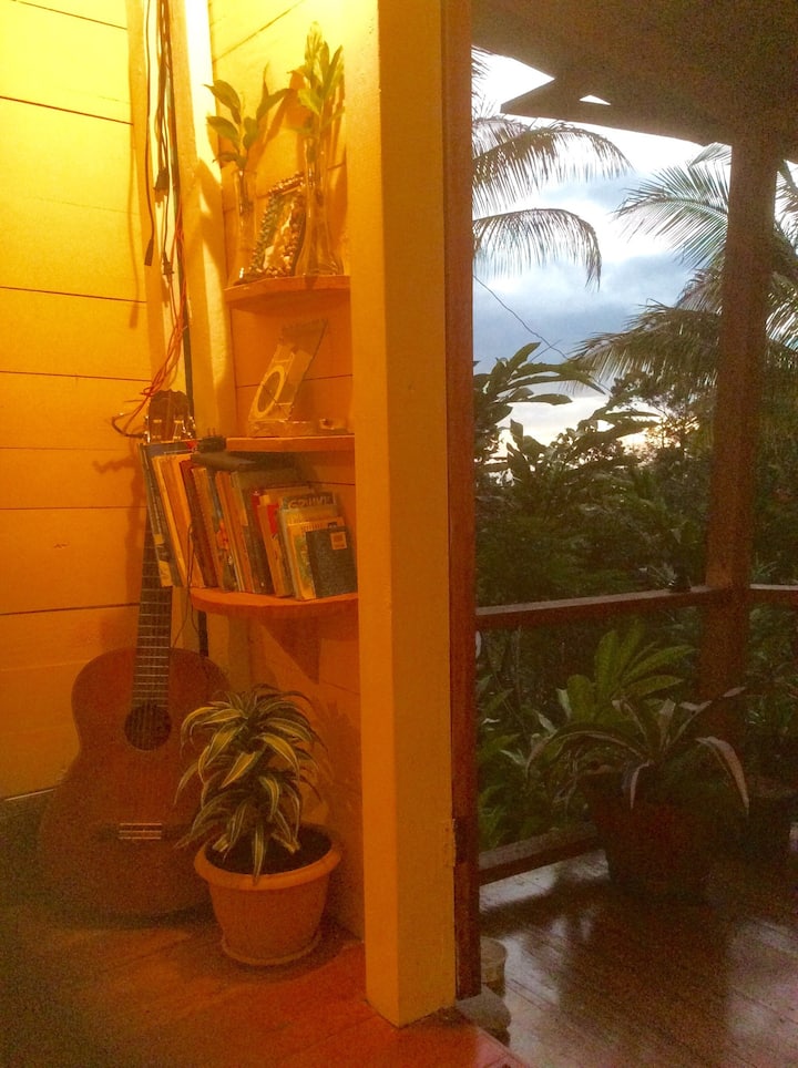 Living/sitting room, Feel free to play the guitar and share a tune with the birds, bunnies & dogs that live in the yard. There is a small selection of books about the area for your reading enjoyment. 
