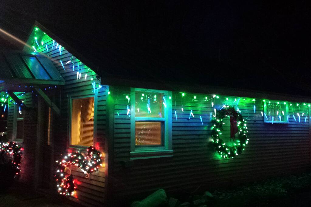 In December we deck out the property with thousands of lights. A holiday wonderland!