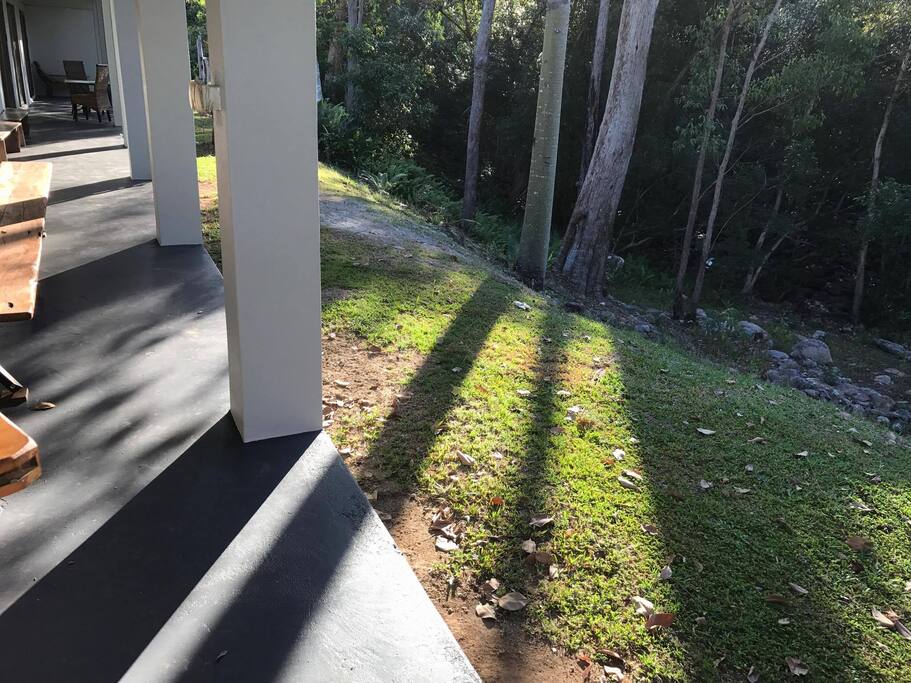 River side of the homestead is a veranda to sit and enjoy the river views and sounds.