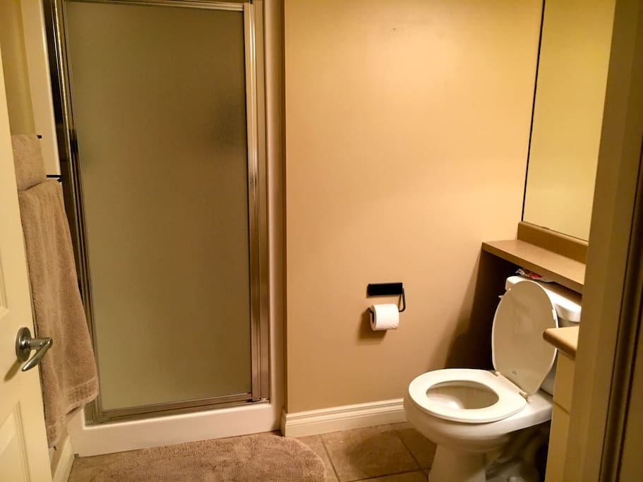 Private, full bathroom for guests.