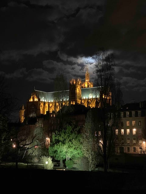 Airbnb performant: Right in the center – terrace overlooking the Moselle – magical view à Metz