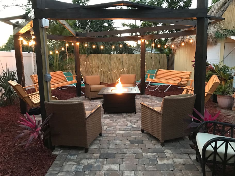 Fire pit and Pergola