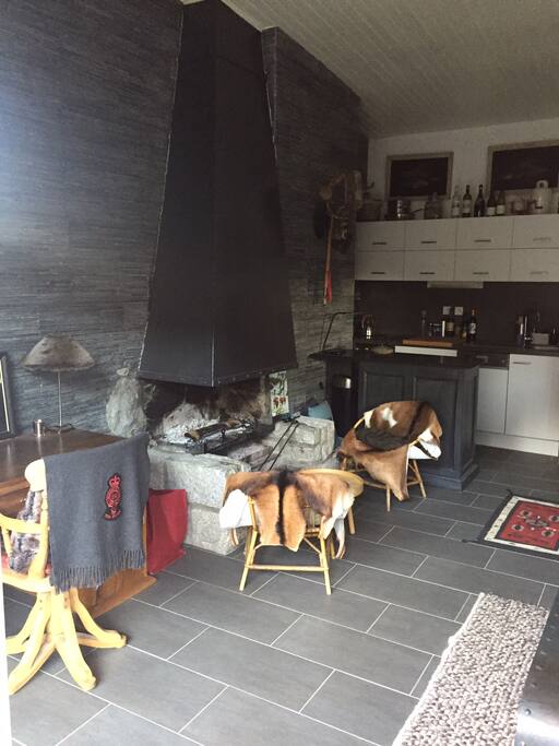 Vue salon et cuisine us