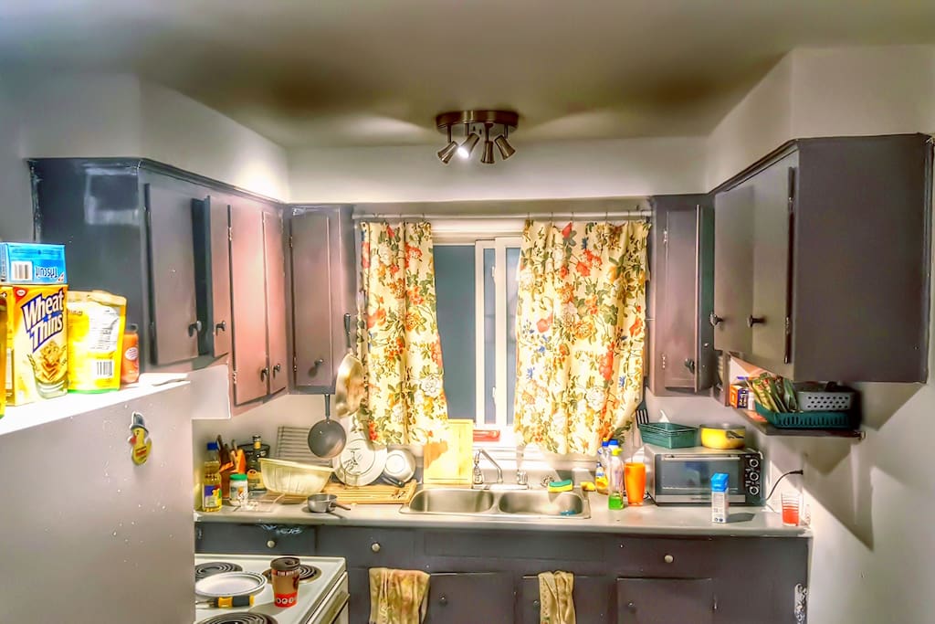 the kitchen