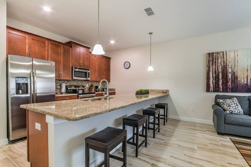 Spacious kitchen for cooking meals with your family