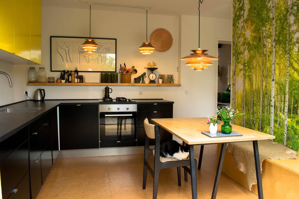 Kitchen with a place to eat