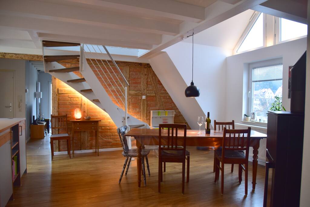 Enjoy your breakfast and dinner in our open kitchen / dining room