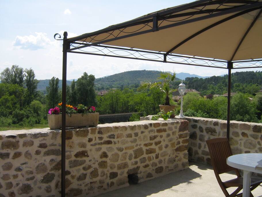la terrasse privée avec vue panoramique
