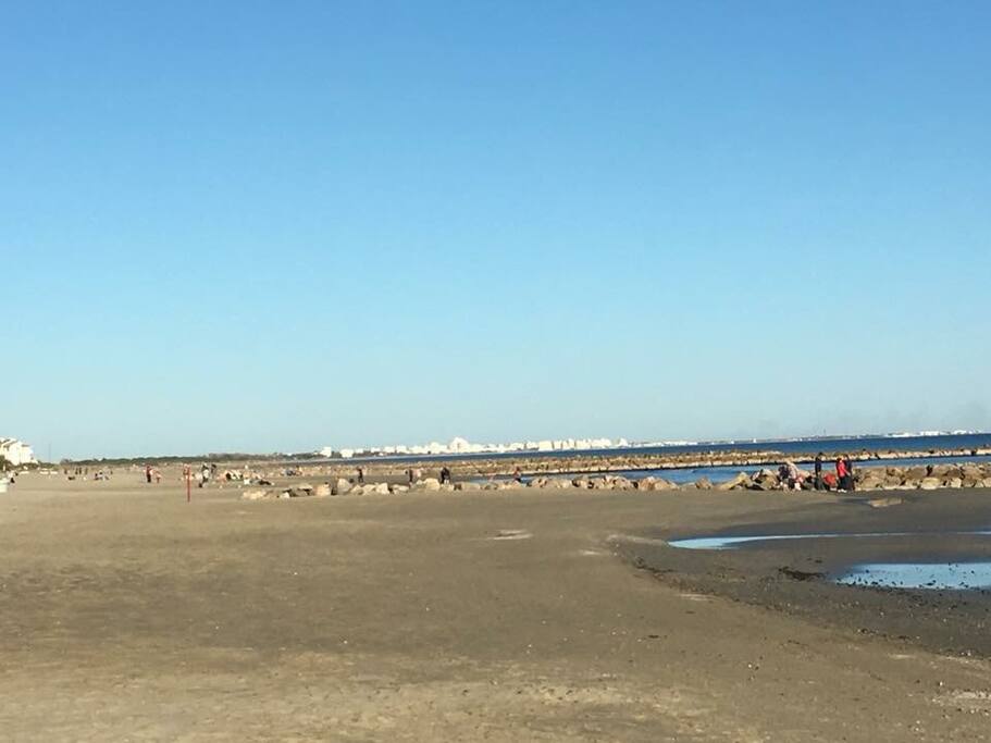Plage de Palavas les flots à 2 minutes