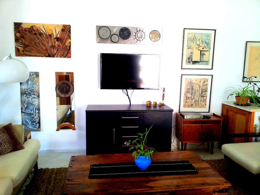 The living room.