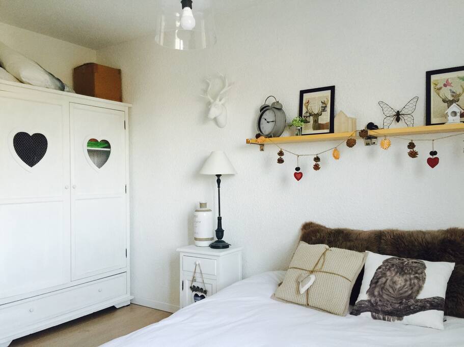 Chambre spacieuse fenêtre et Tv