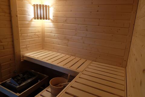 Holiday house by the forest with sauna, semi-detached house
