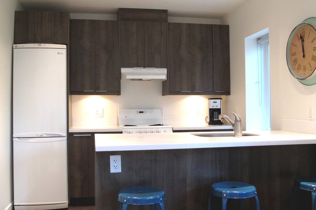 Kitchen with bar stools