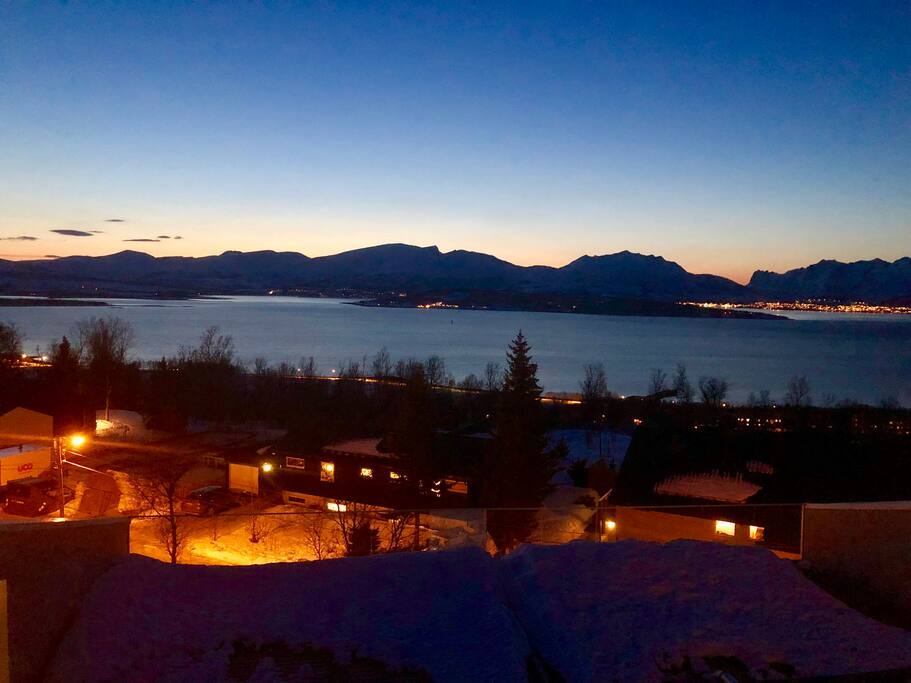 From the balcony of our beautiful apartment you can enjoy the beautiful aurora borealis.