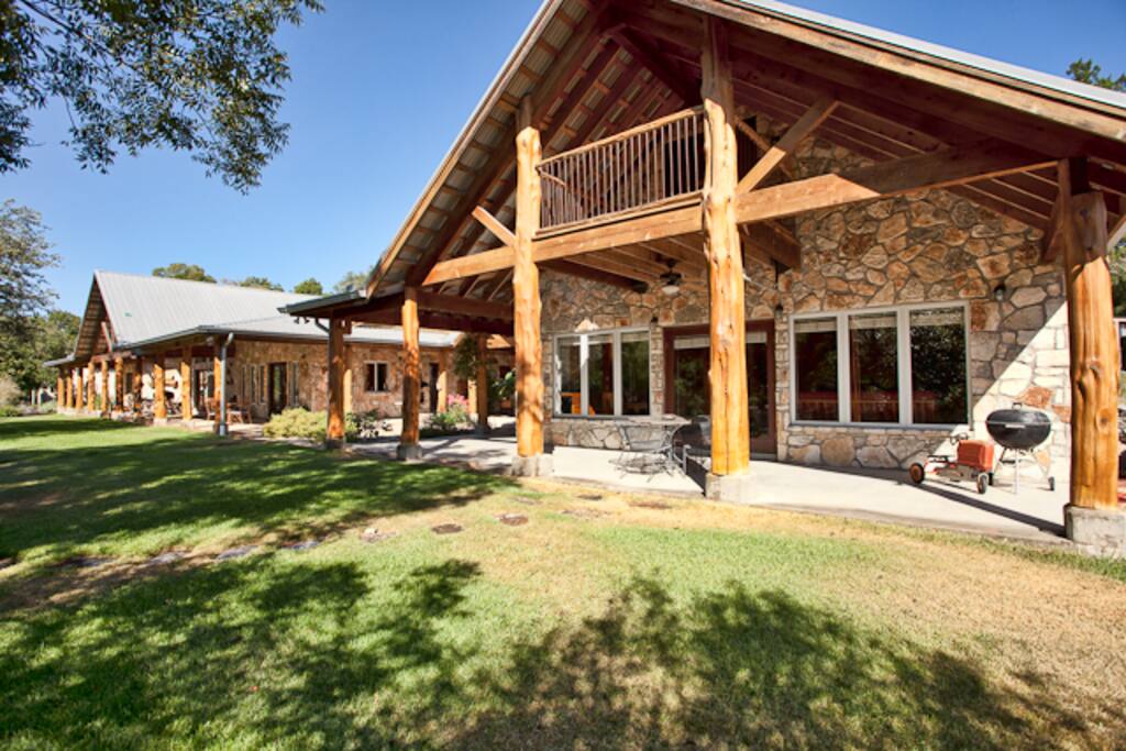 Guesthouse, main house in background.