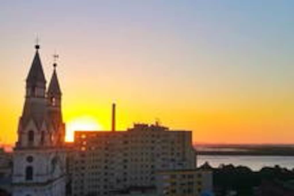 Vista Pôr do sol Guaíba
