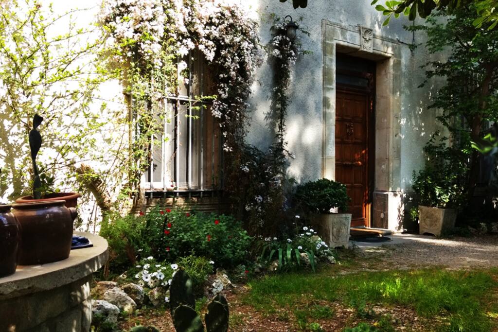 Le jardin .A coté du puit.