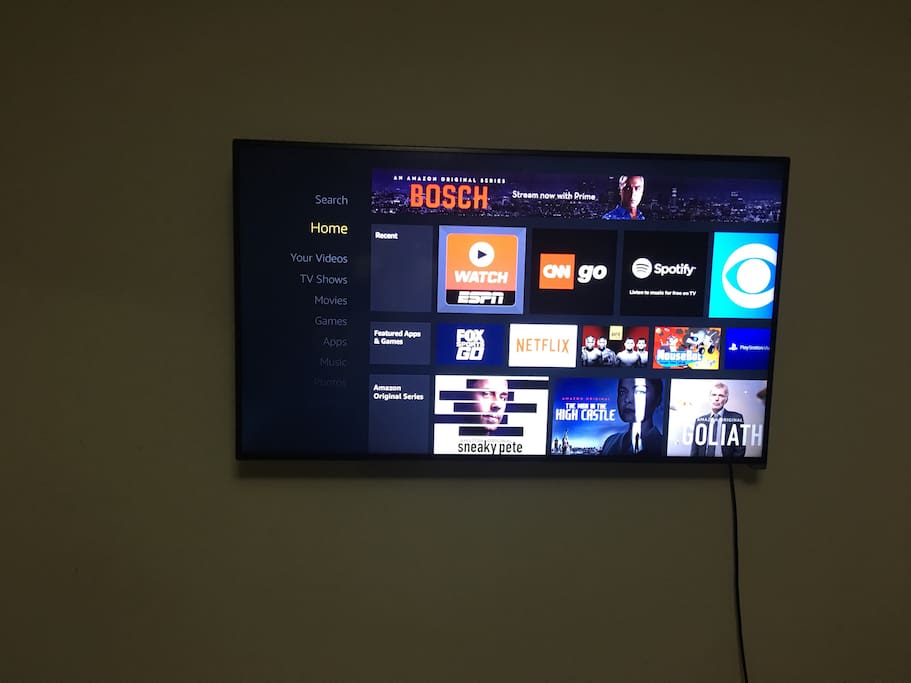55 inch 4K smart tv in your bedroom with an unlocked Amazon Firestick