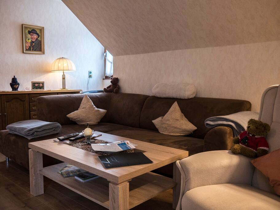 Gemütliche Sitzecke im Wohnzimmer zum Relaxen