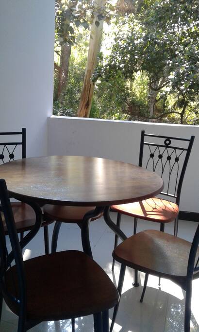 the private balcony