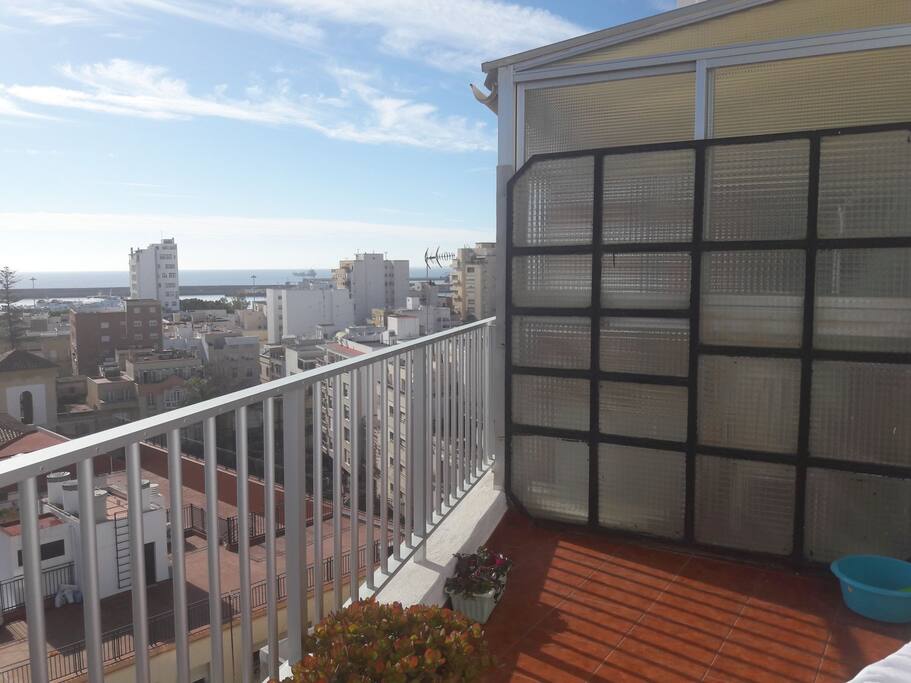The rooftop terrace-with a great view!