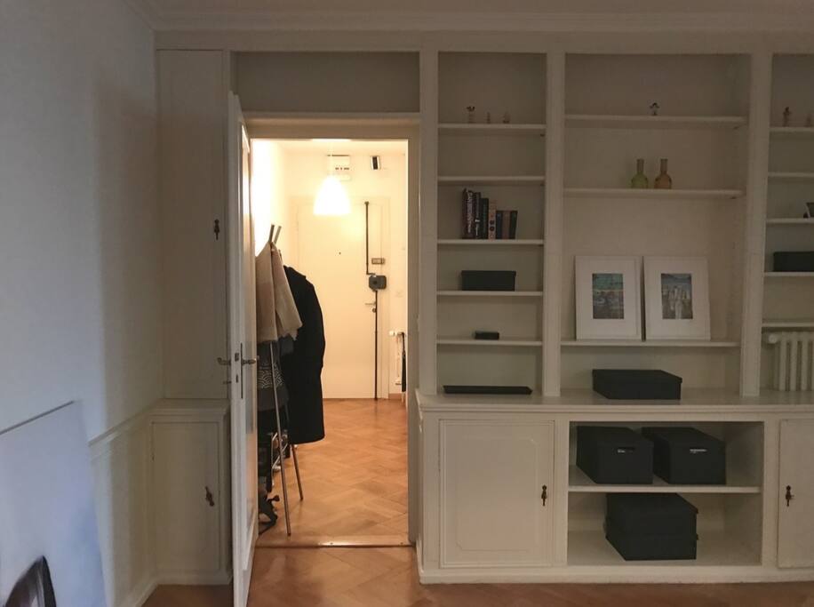 Entrance and library