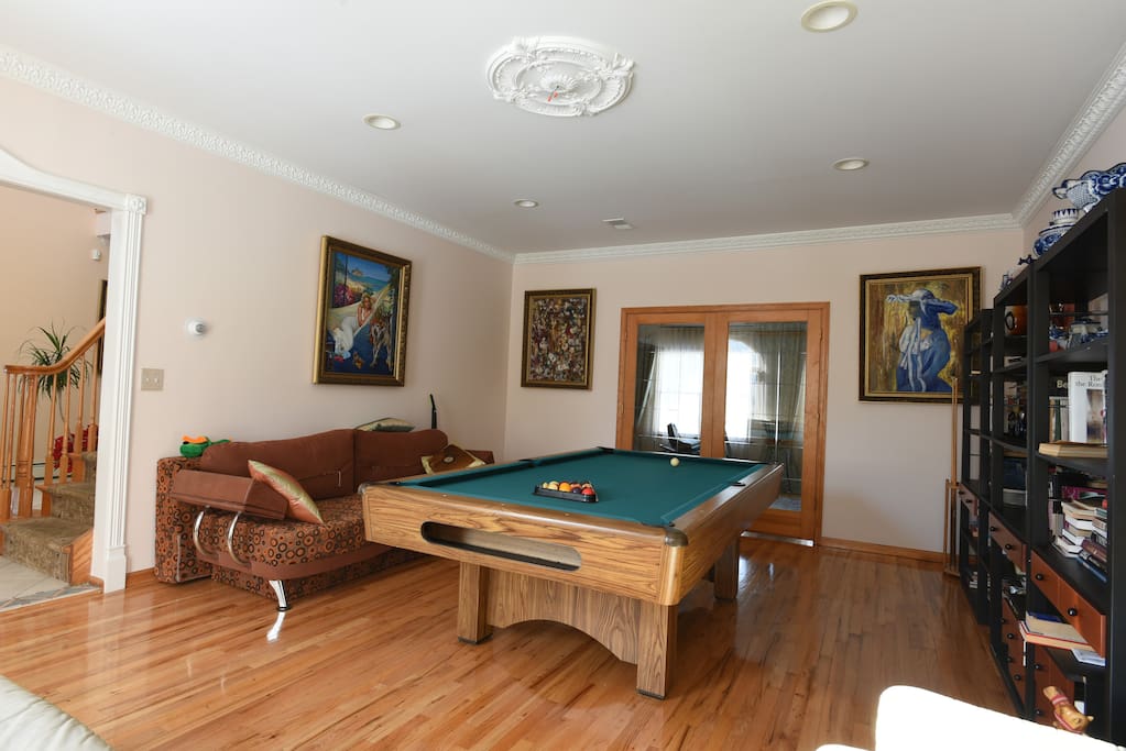 Billiard Room with fold out couch, sleeps 2 ppl.