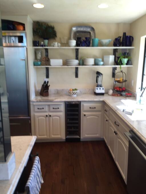 Wine Fridge, lots of light (though not in these snaps!)