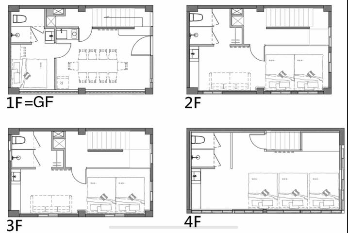 西門町步行1min/彈性退房(請提出申請)/4間獨立衛浴/6~16人團體 gallery image 2