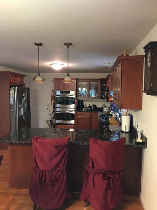 Kitchen from dining room view