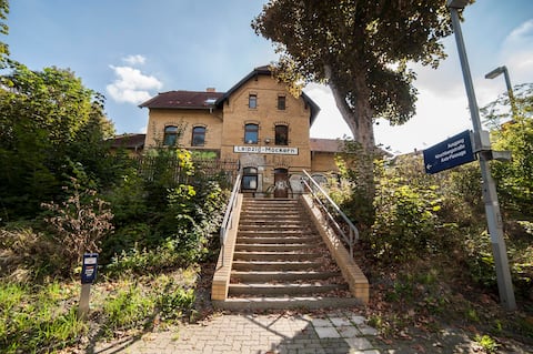 Top Airbnb: Old train station Leipzig Apt. 2 in Möckern