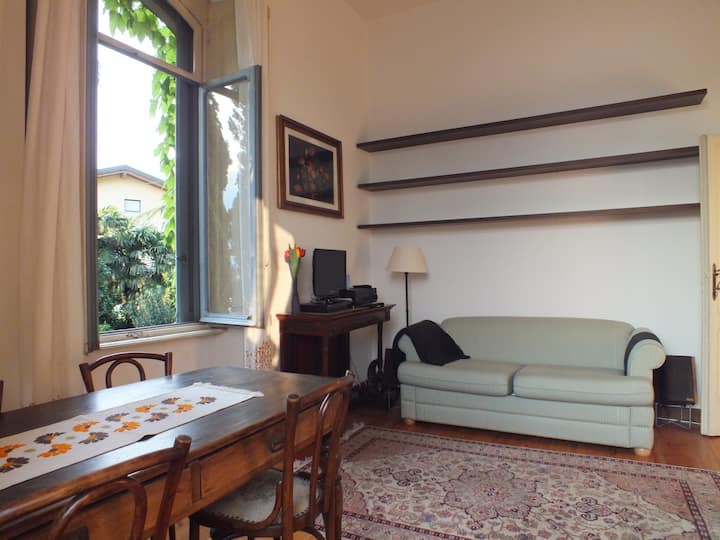 living room with sofa-bed