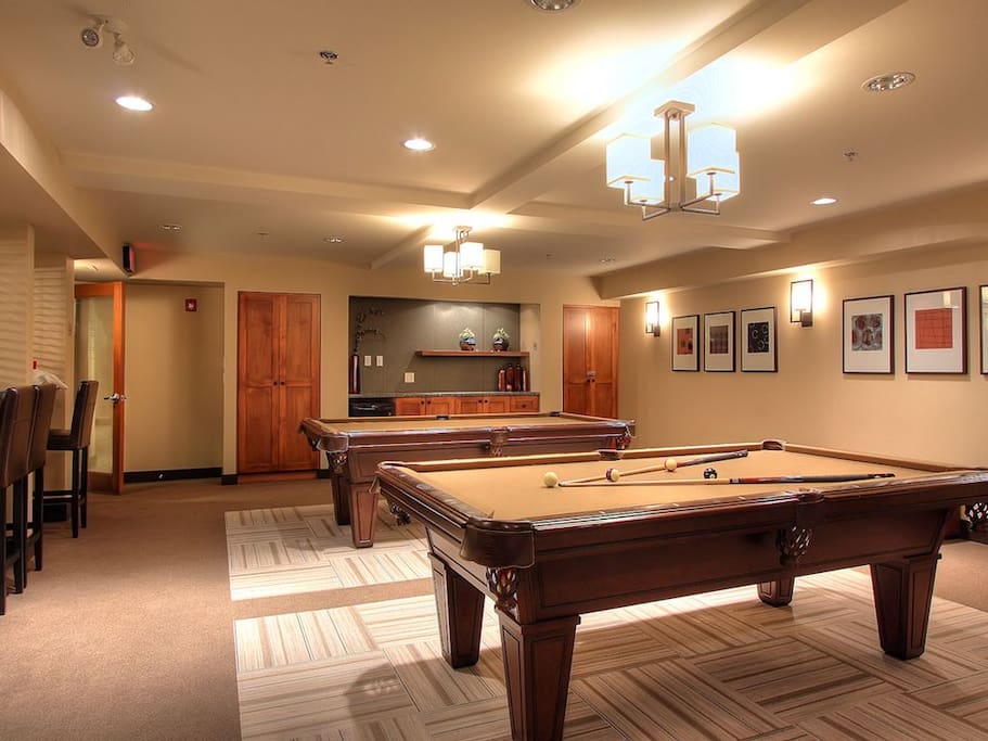 Pool tables in the Cascade Club