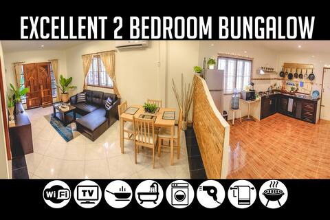 2BR Bungalow, 500m to Bang-Tao Beach, Sleeps 4-5