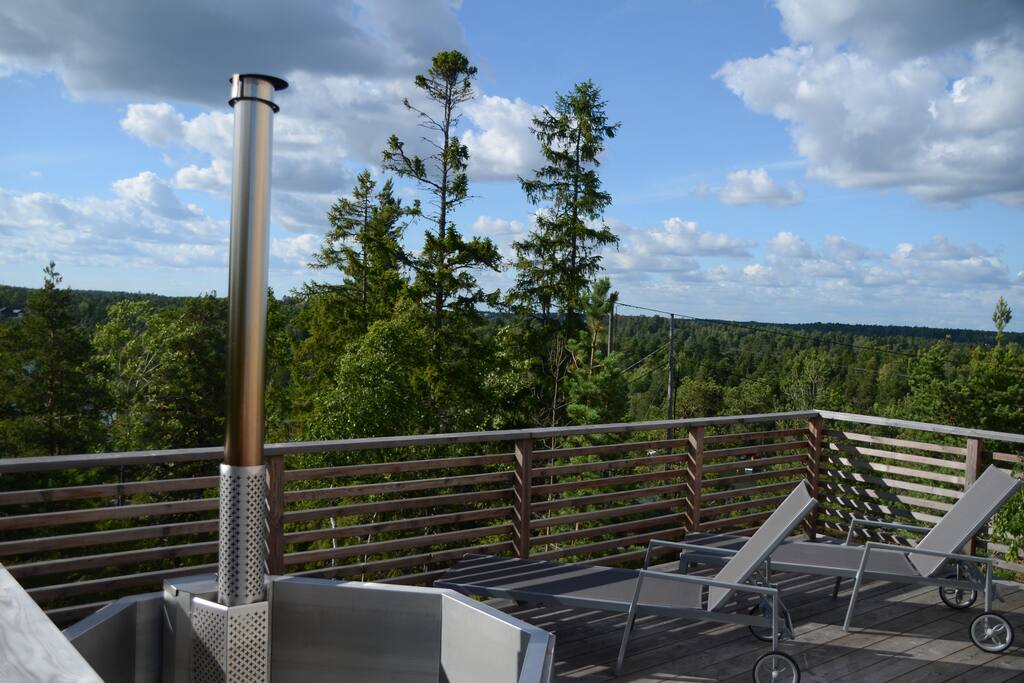 Wood fired plunge pool and sun deck
