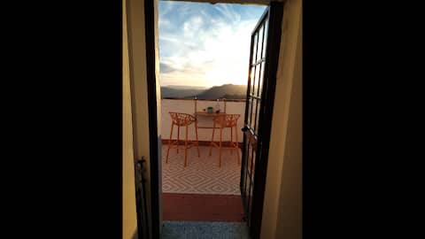 A house where you can see wonderful sunsets.