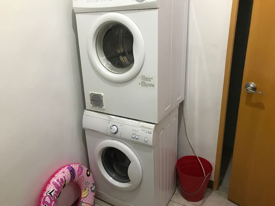 Dryer and Washer area with toilet