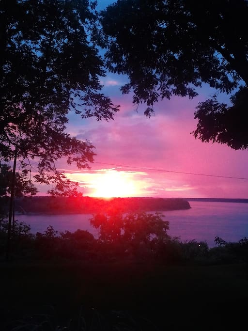 Spectacular sunsets.