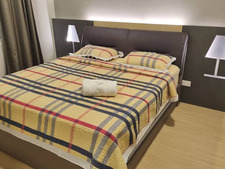 Queen sized bed in bedroom 2