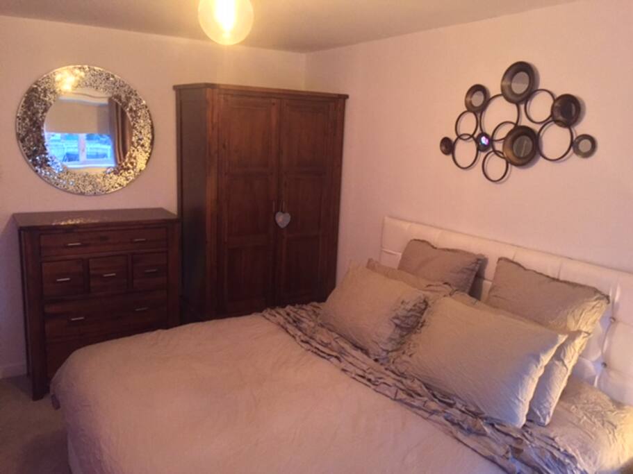 Wardrobe and drawer space.