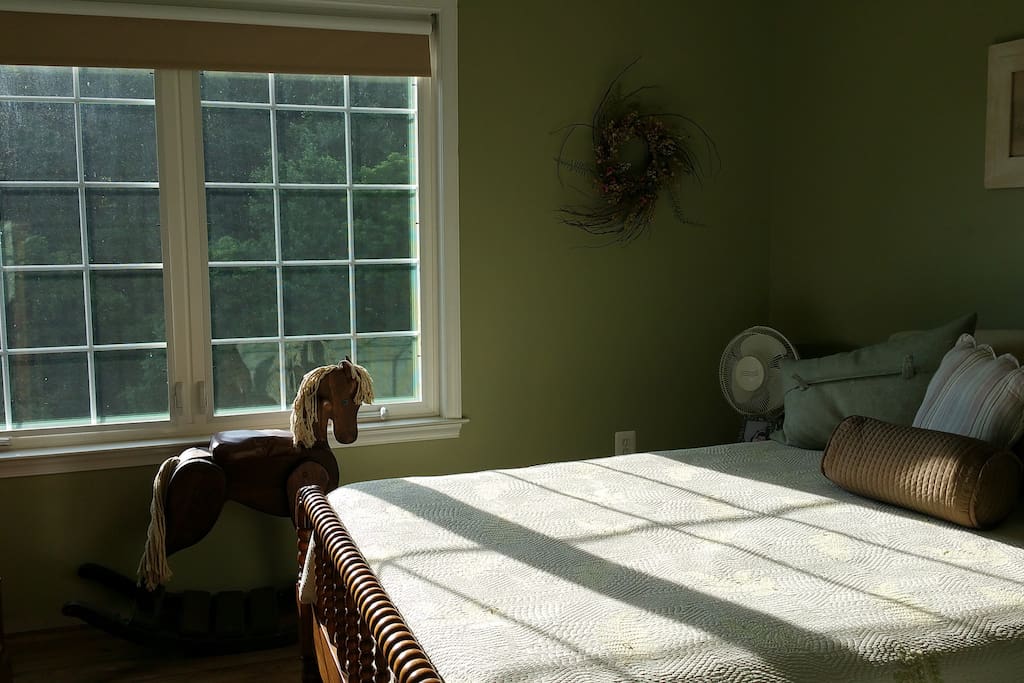 Antique Jenny Lind Spool Double bed with cool gel topper