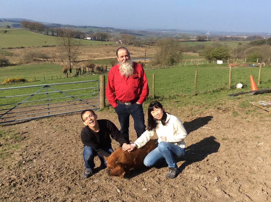 Our guest are welcome to interact with the farm animals