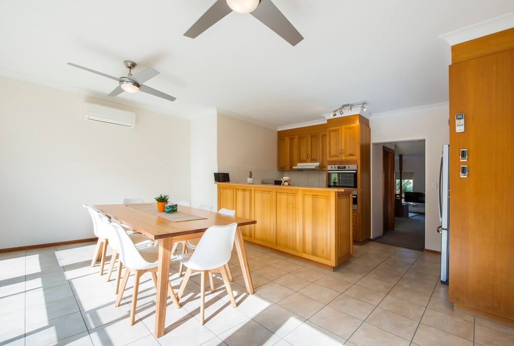 Kitchen and family/dining room
