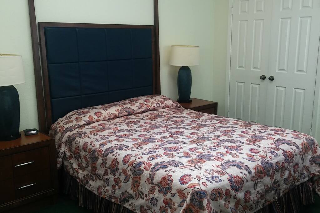 Queen bed on the second room with in suite bathroom