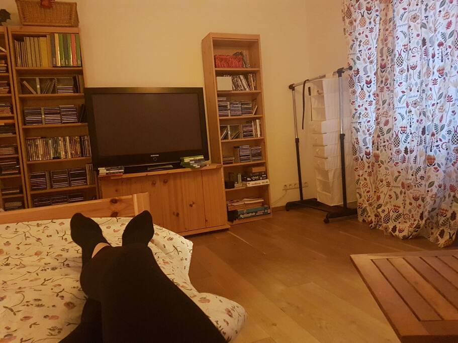 Feel comfortable. Not in the pic: A wardrobe for your clothes.